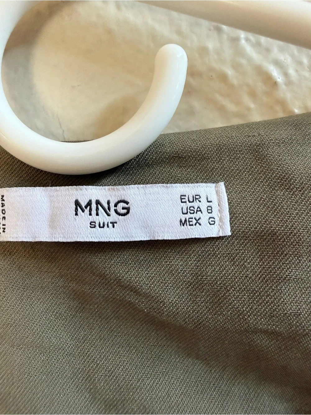 MNG khaki belted maxi shirt dress